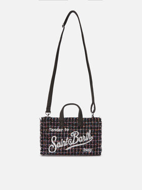 Mini borsa porta telefono Phone Bag Tweed lurex nero