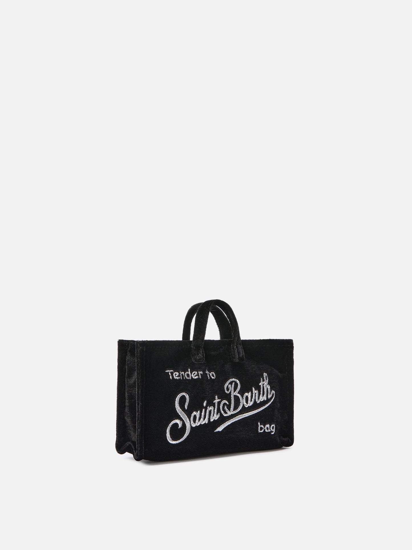 Mini borsa porta telefono Phone Bag Velvet in velluto nero