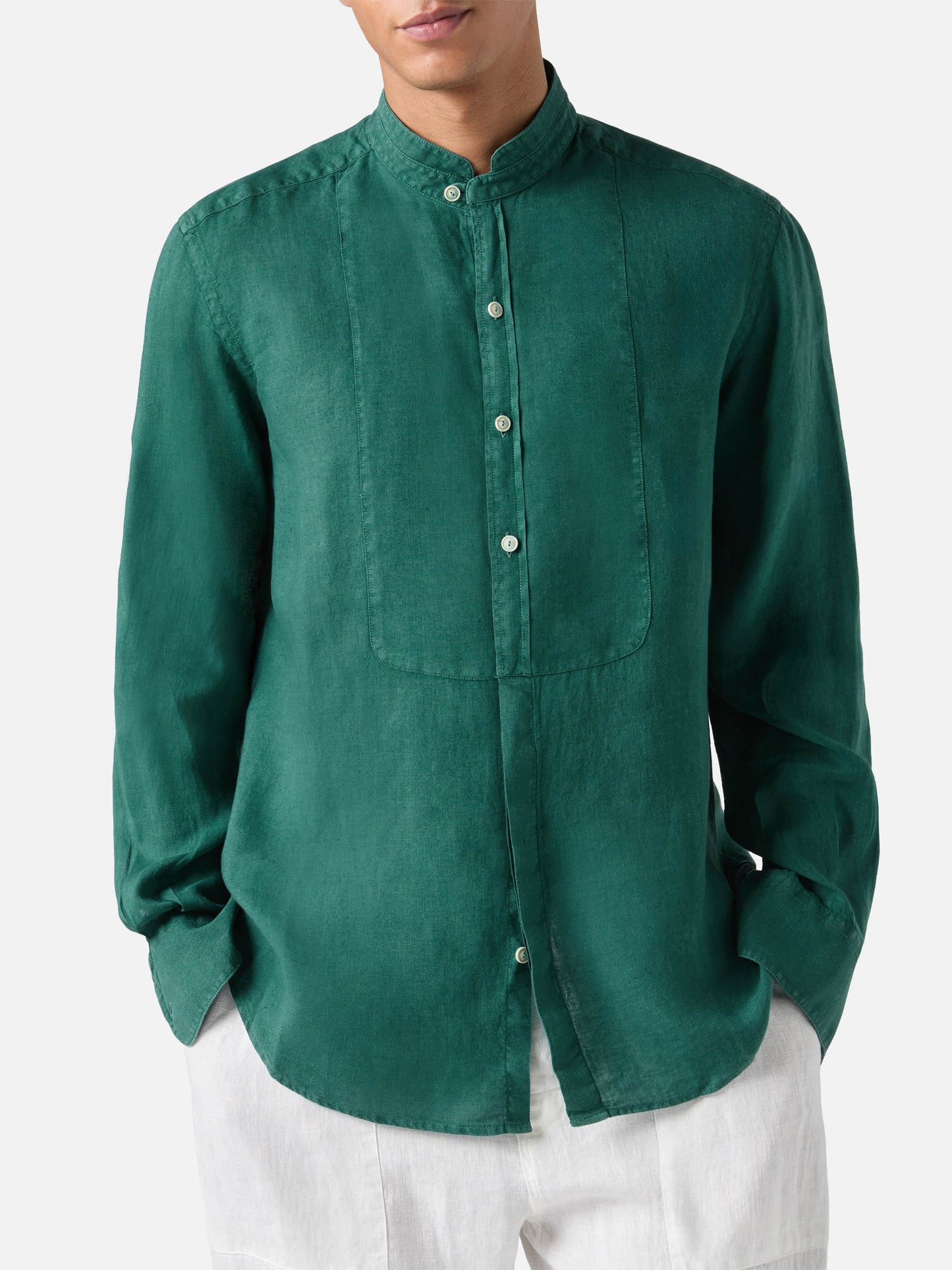 Pierre shirt in green linen