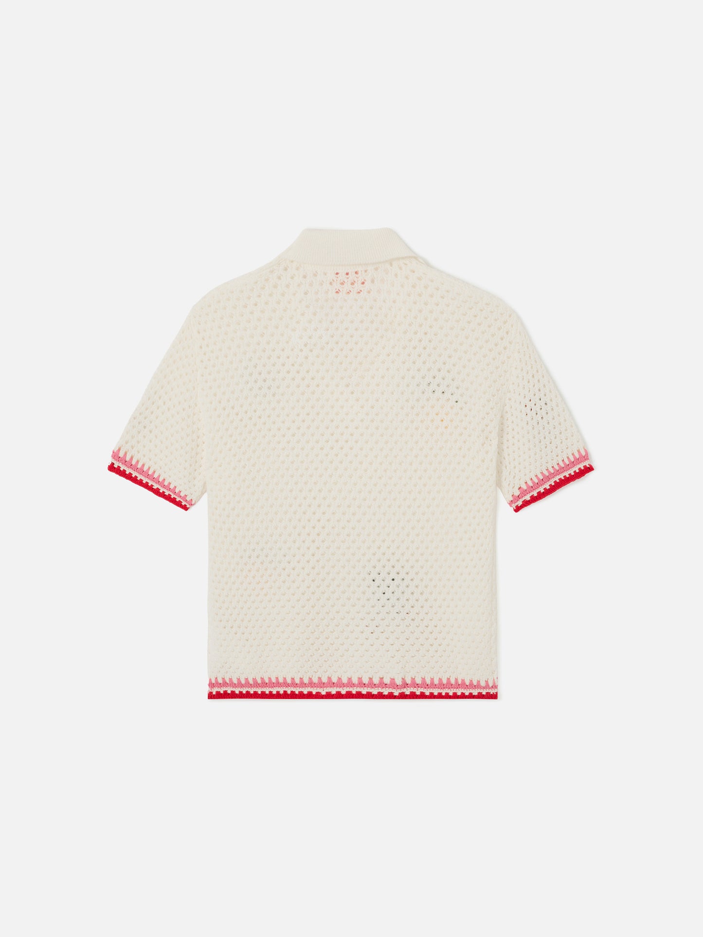 Polo Pixie Jr en mezcla de algodón blanco con parches bordados 