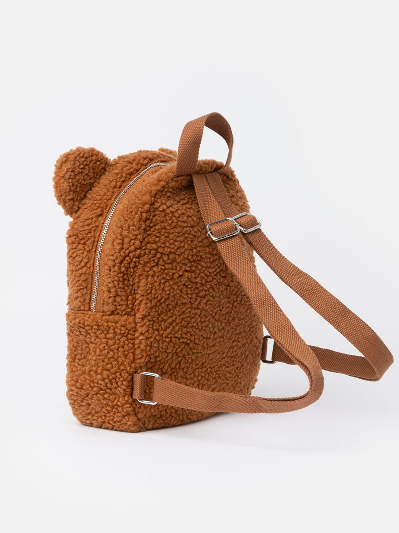 Plush backpack with teddy shape