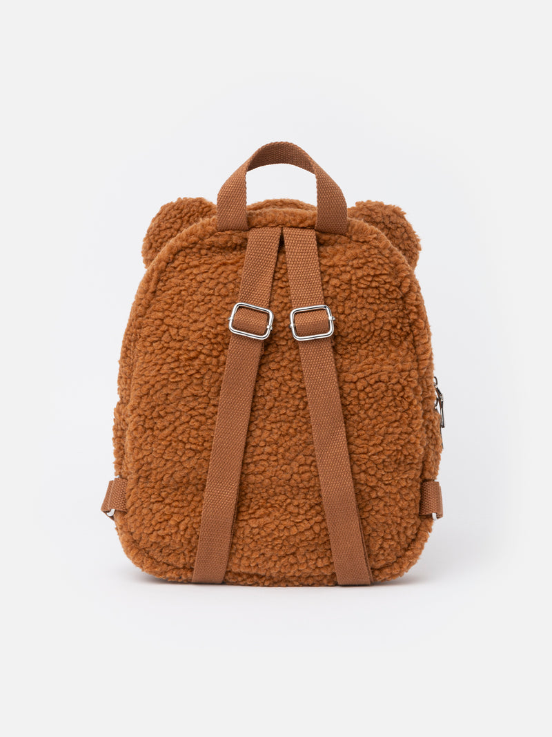 Plush backpack with teddy shape