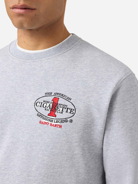 Grey Ponza crewneck sweatshirt with Cigarette print | Special Edition