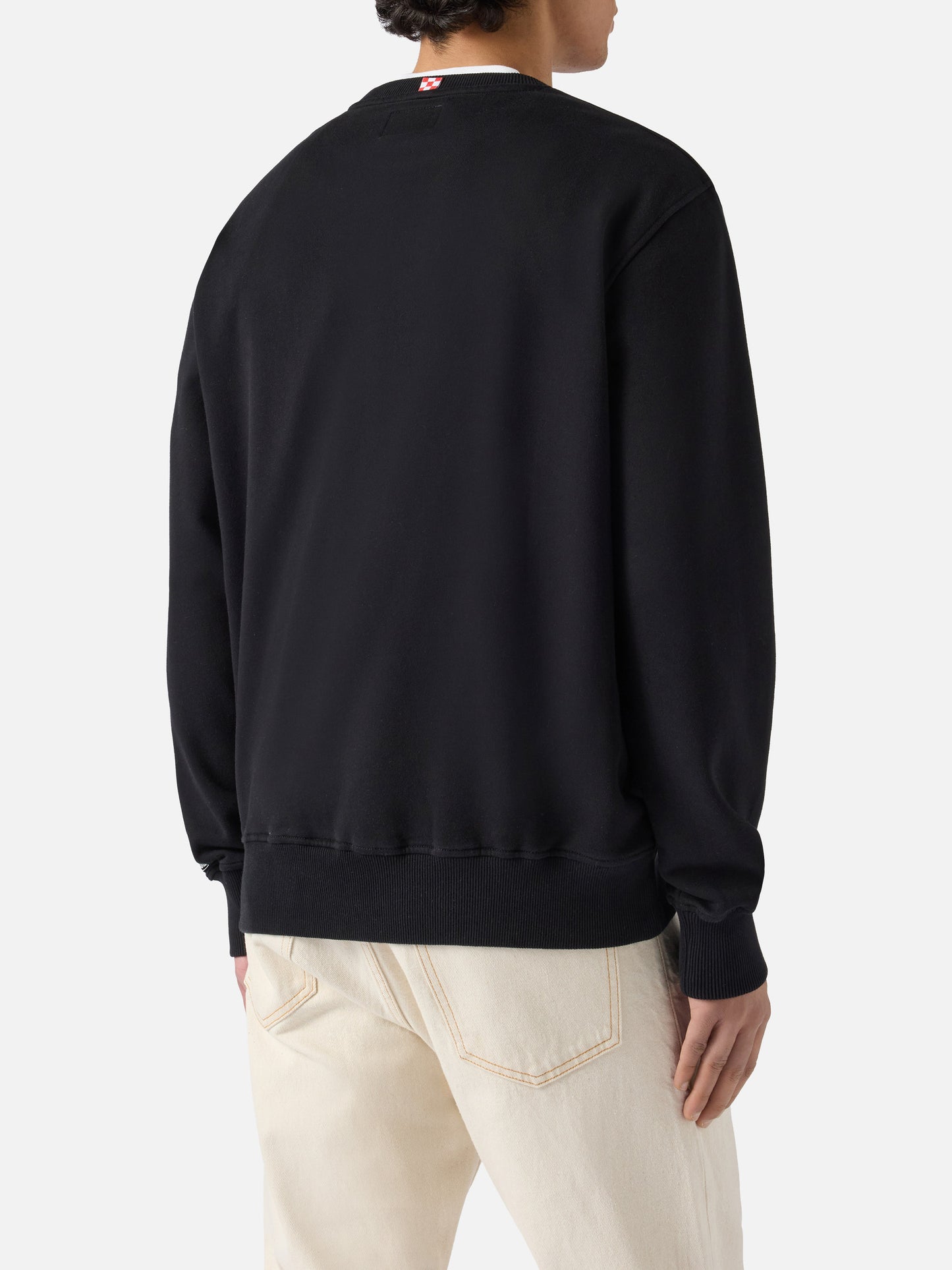 Black Ponza sweatshirt with Busy From Day To Night embroidery