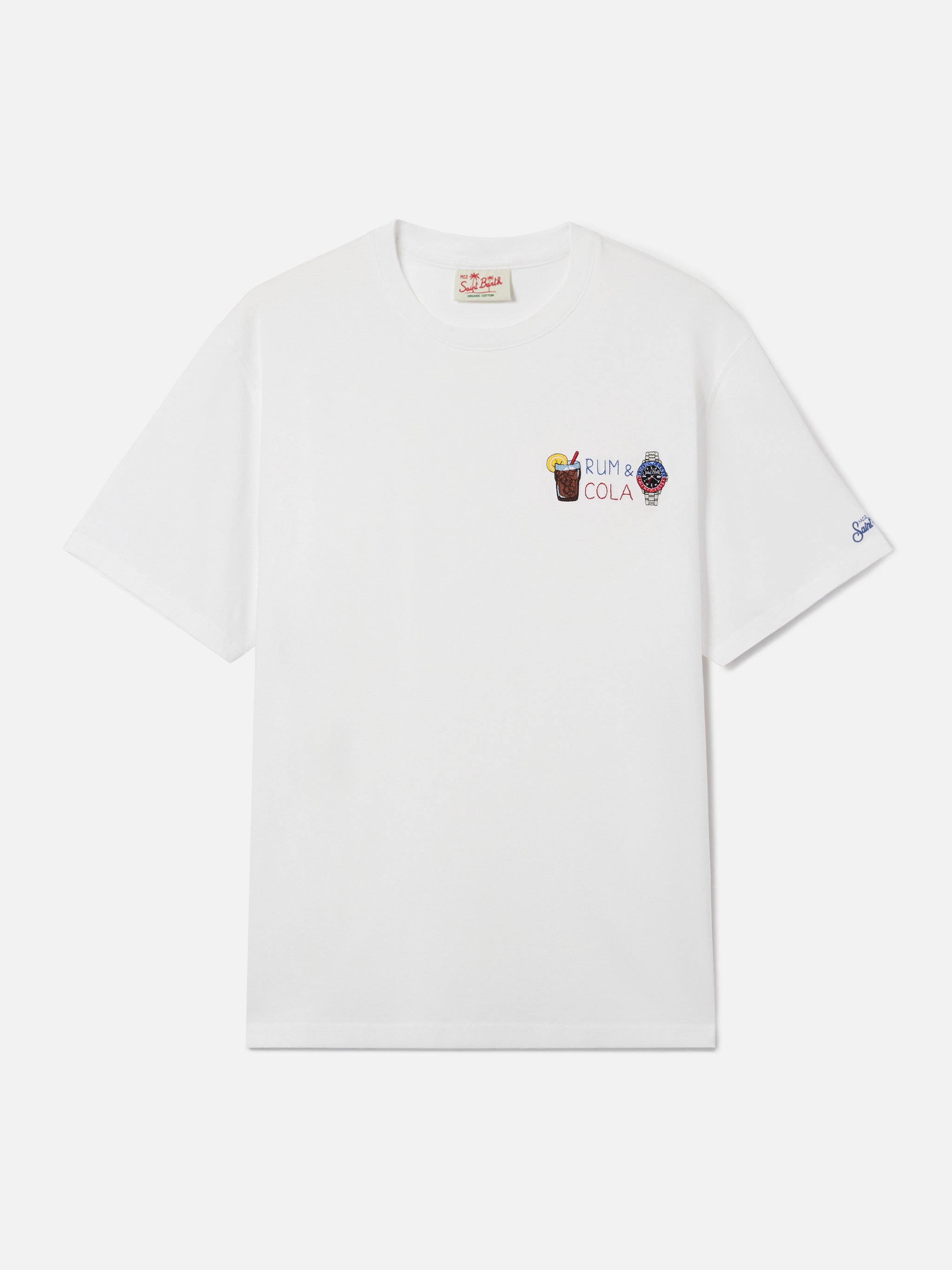 White Portofino T-shirt with Rum E Cola embroidery – MC2 Saint Barth