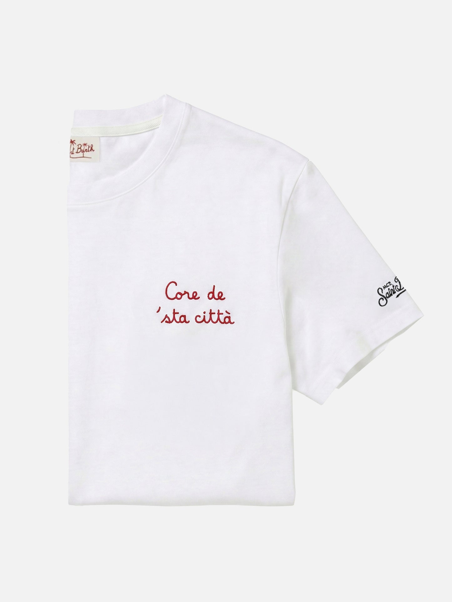 Klassisches Baumwolljersey-T-Shirt Portofino mit Core de 'sta città-Stickerei | AS ROMA SPECIAL EDITION