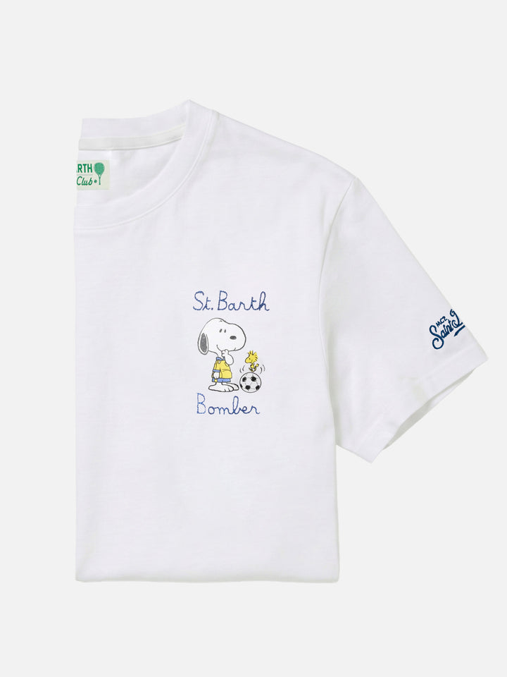 T-shirt Portofino bianca con ricamo St. Barth Bomber | Special Edition