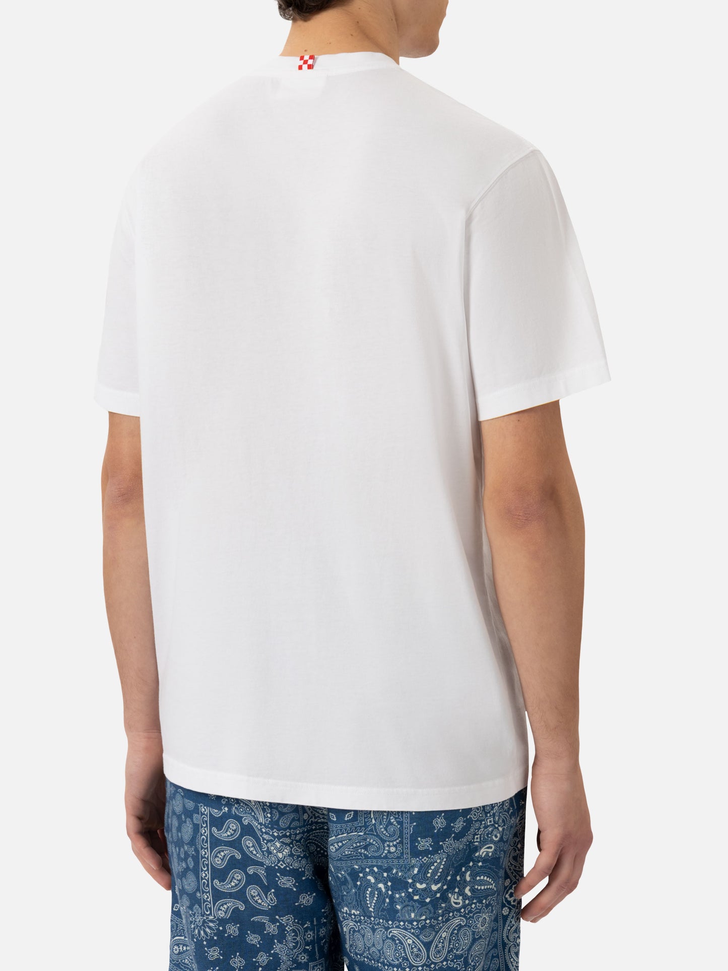 T-Shirt aus Baumwolljersey mit klassischer Passform „Portofino“ mit „Aperol Spritz, please“-Stickerei | APEROL SPECIAL EDITION