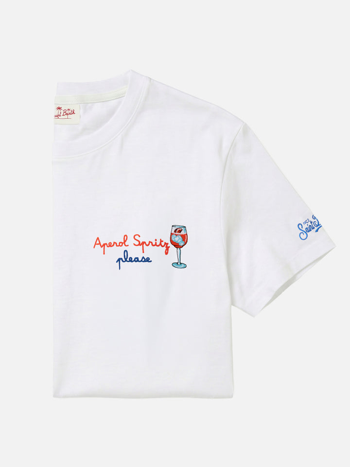 Camiseta de algodón jersey de corte clásico Portofino con bordado Aperol Spritz, please | APEROL SPECIAL EDITION 