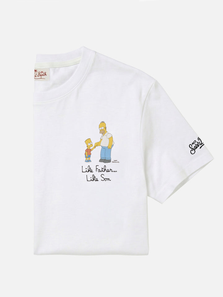 T-shirt Portofino blanc avec broderie Like Father Like Son | Édition spéciale 
