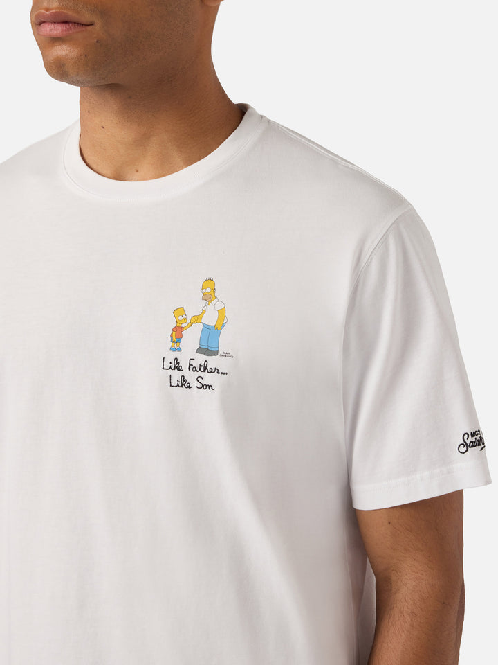 White Portofino T-shirt with Like Father Like Son embroidery | Special Edition