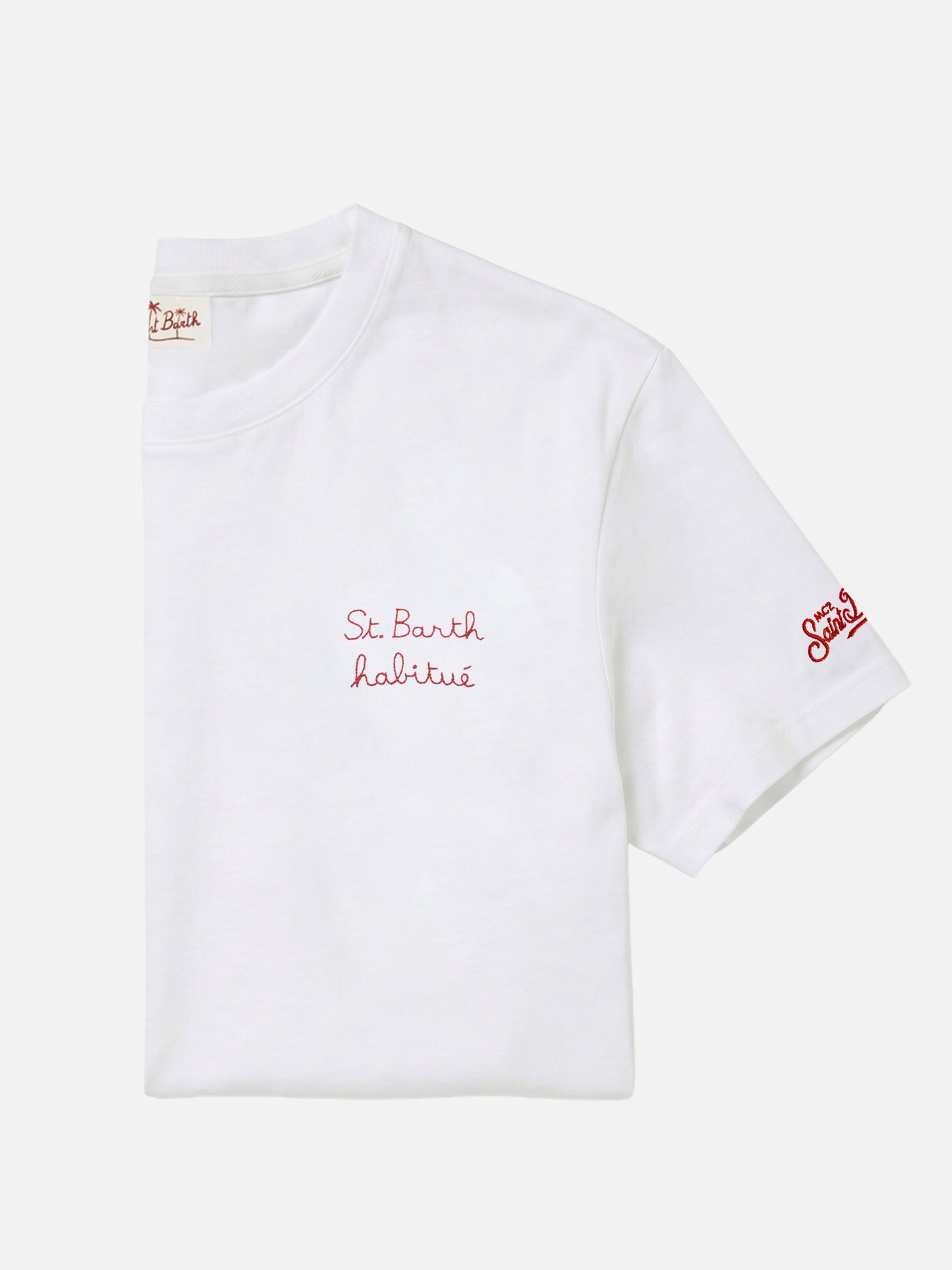 T-shirt en jersey de coton Portofino avec broderie St. Barth habituè 