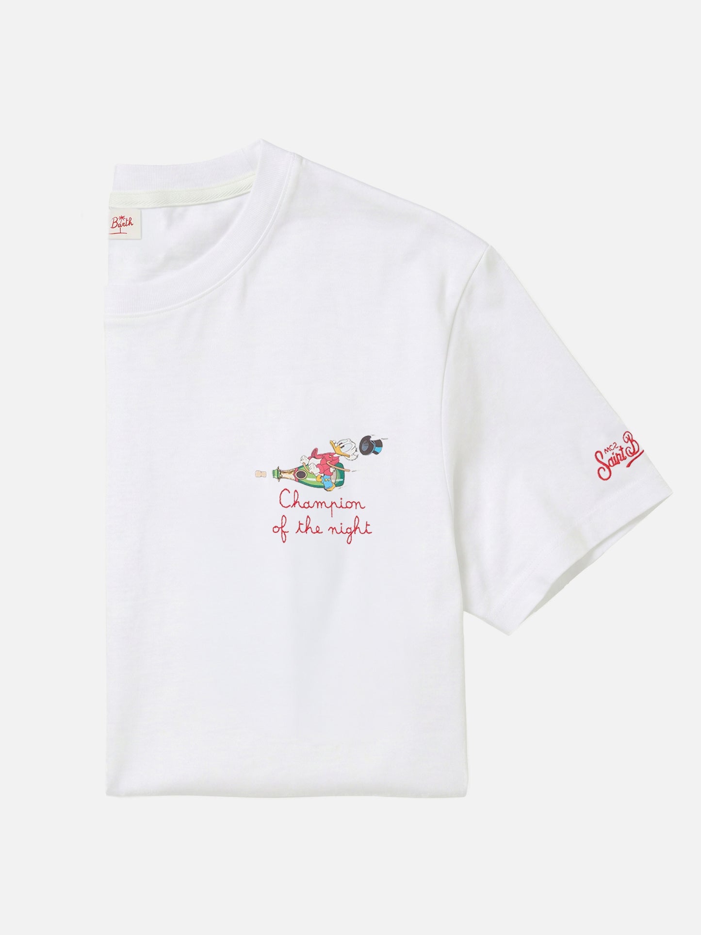 T-shirt Portofino blanc avec broderie Champion Of The Night | Édition spéciale 