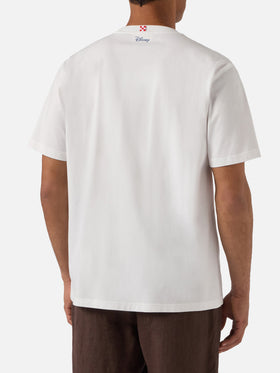 T-shirt Portofino bianca con ricamo Time Is Money! | Special Edition