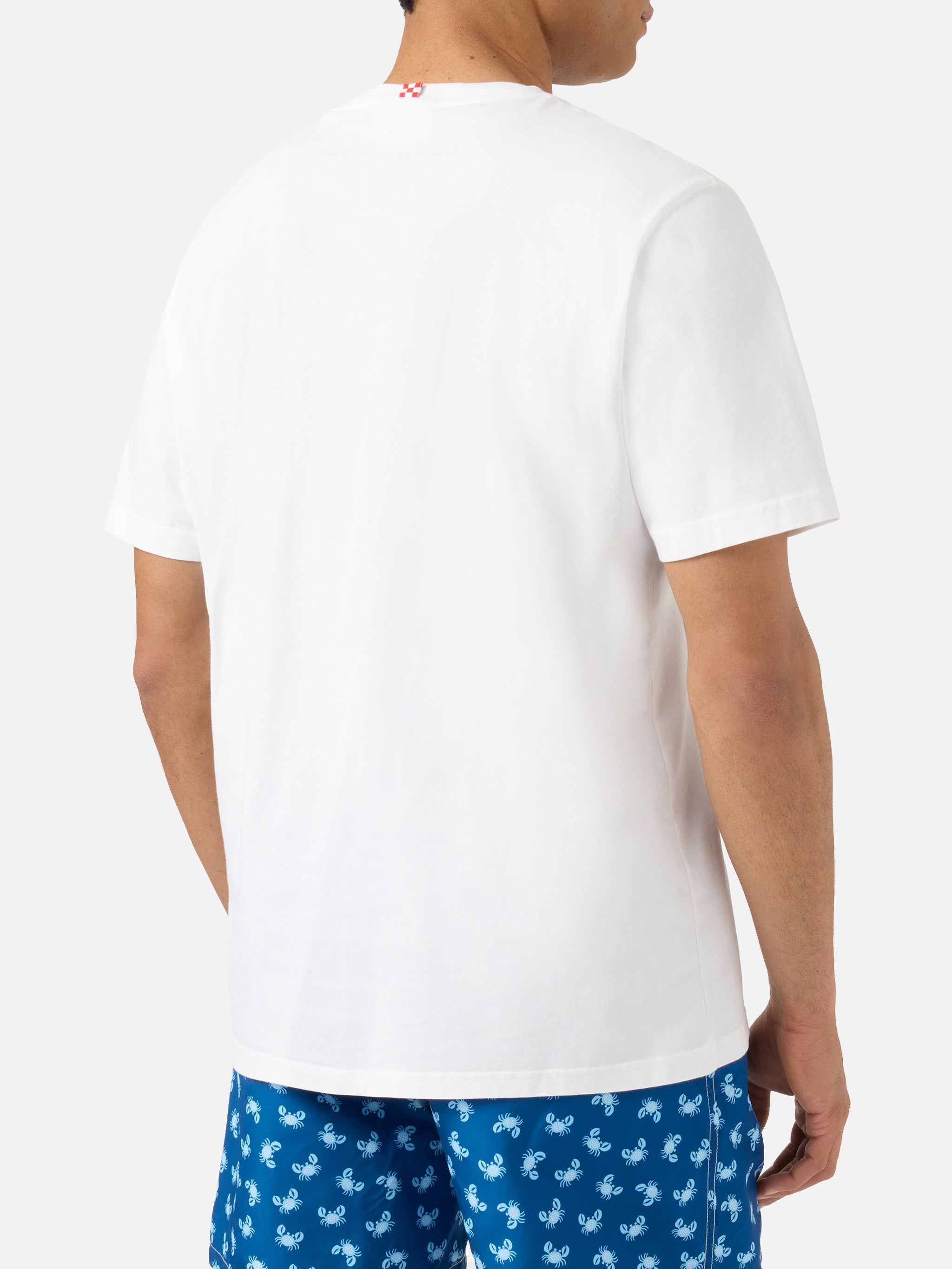 White Portofino T-shirt with À La Plage embroidery – MC2 Saint Barth