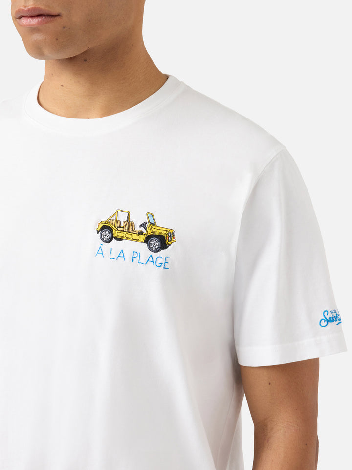 T-shirt Portofino bianca con ricamo À La Plage