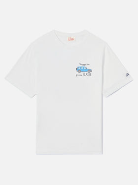 T-shirt Portofino bianca con ricamo Viaggio In Prima Classe