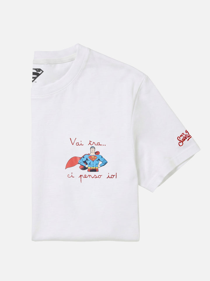 T-shirt Portofino bianca con ricamo Vai Tra Ci Penso Io! | Special Edition