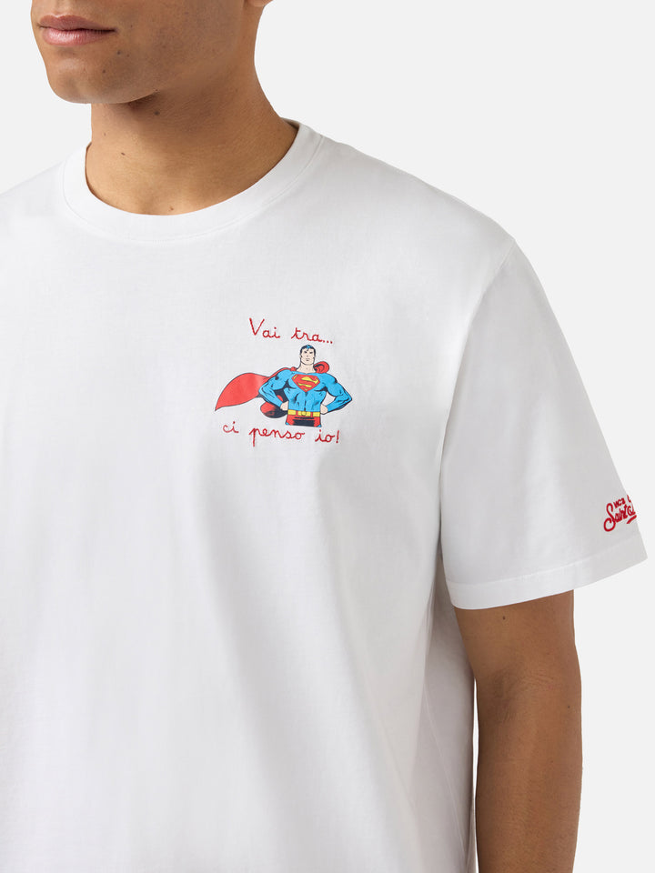 T-shirt Portofino bianca con ricamo Vai Tra Ci Penso Io! | Special Edition