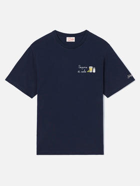 Blue Portofino T-shirt with Sapore Di Sale embroidery