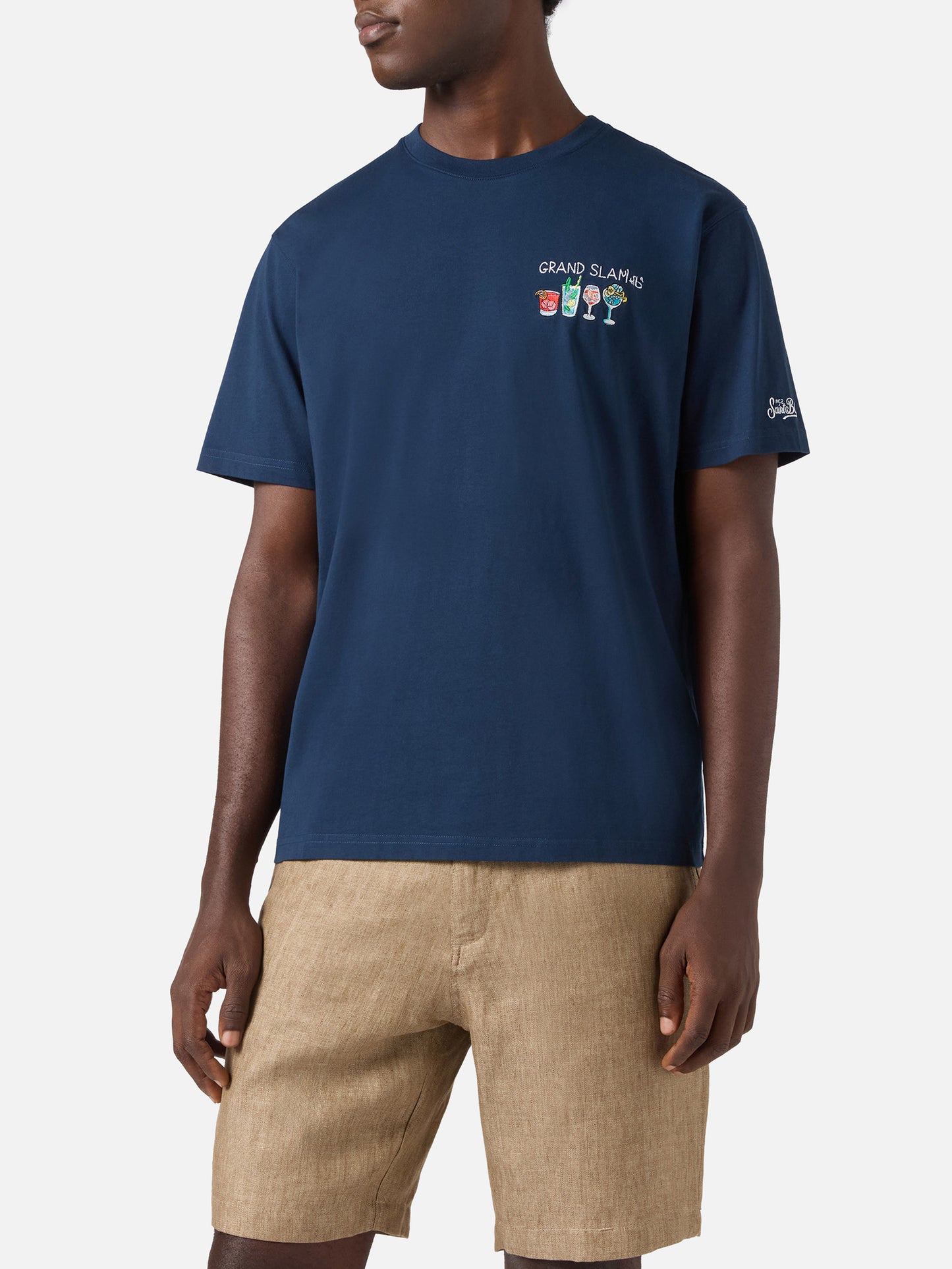 Camiseta Blue Portofino con bordado Grand Slam 
