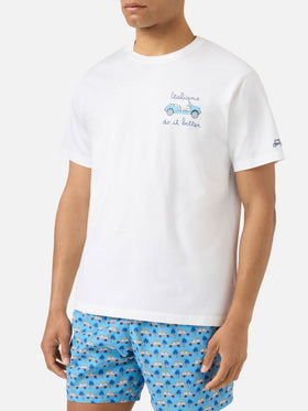 T-shirt Portofino bianca con ricamo Italians Do It Better