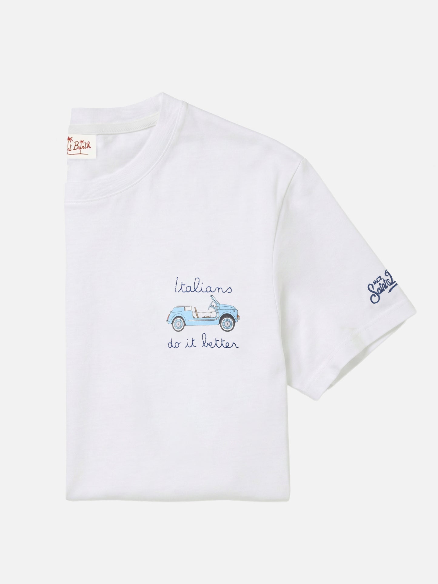 T-shirt Portofino bianca con ricamo Italians Do It Better