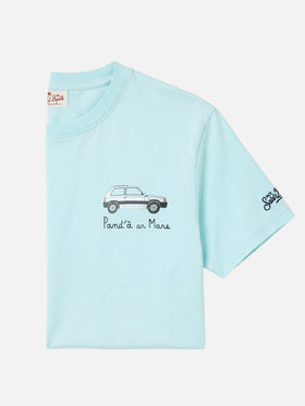 Soft turquoise Portofino T-shirt with Pand'à Ar Mare embroidery | Special Edition