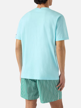 Soft turquoise Portofino T-shirt with Pand'à Ar Mare embroidery | Special Edition
