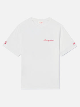 White Portofino T-shirt with Abbronzatissimo embroidery