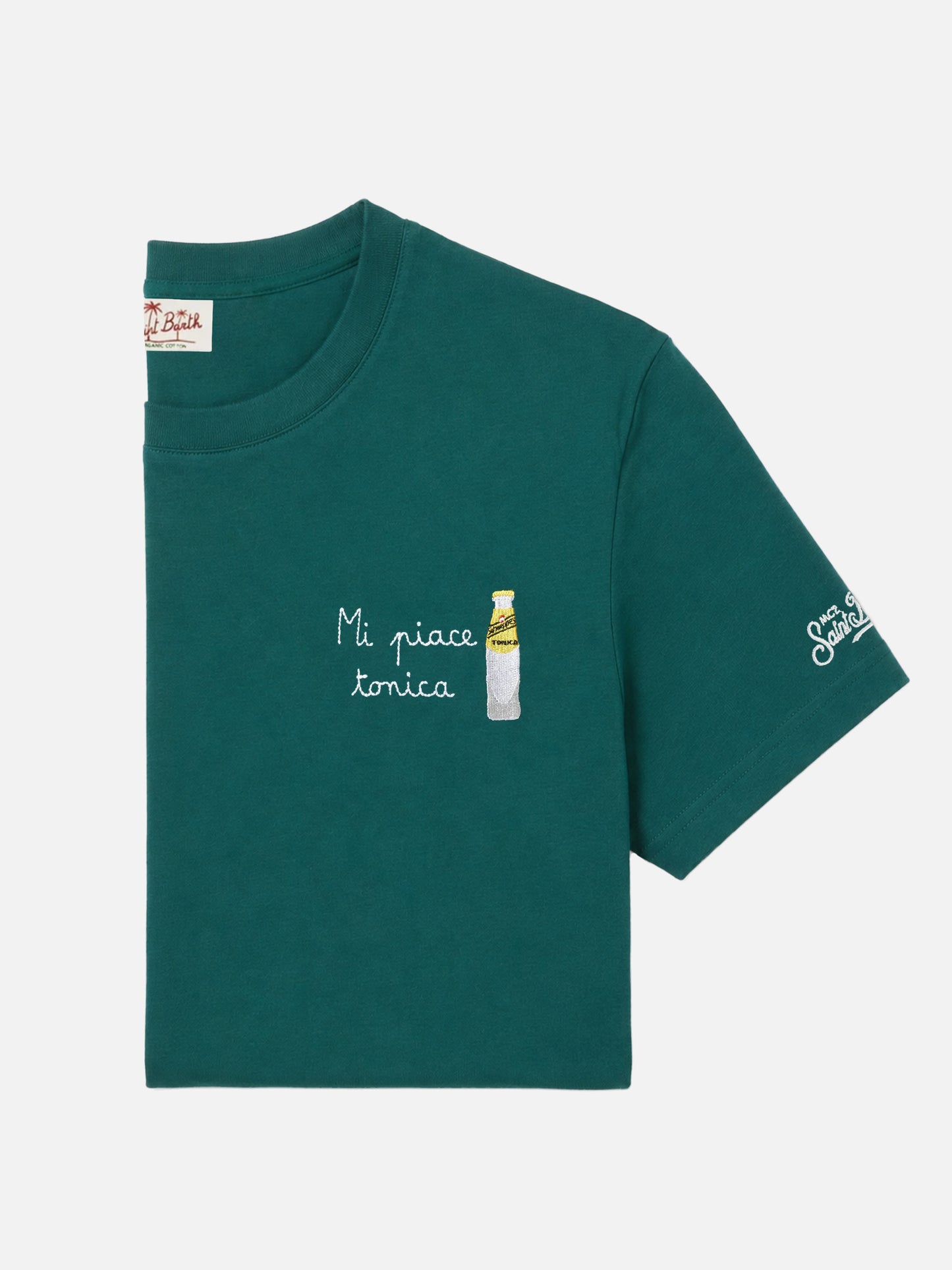 Green Portofino T-shirt with Mi Piace Tonica embroidery | Special Edition