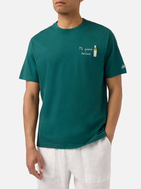 T-shirt Portofino verde con ricamo Mi Piace Tonica | Special Edition