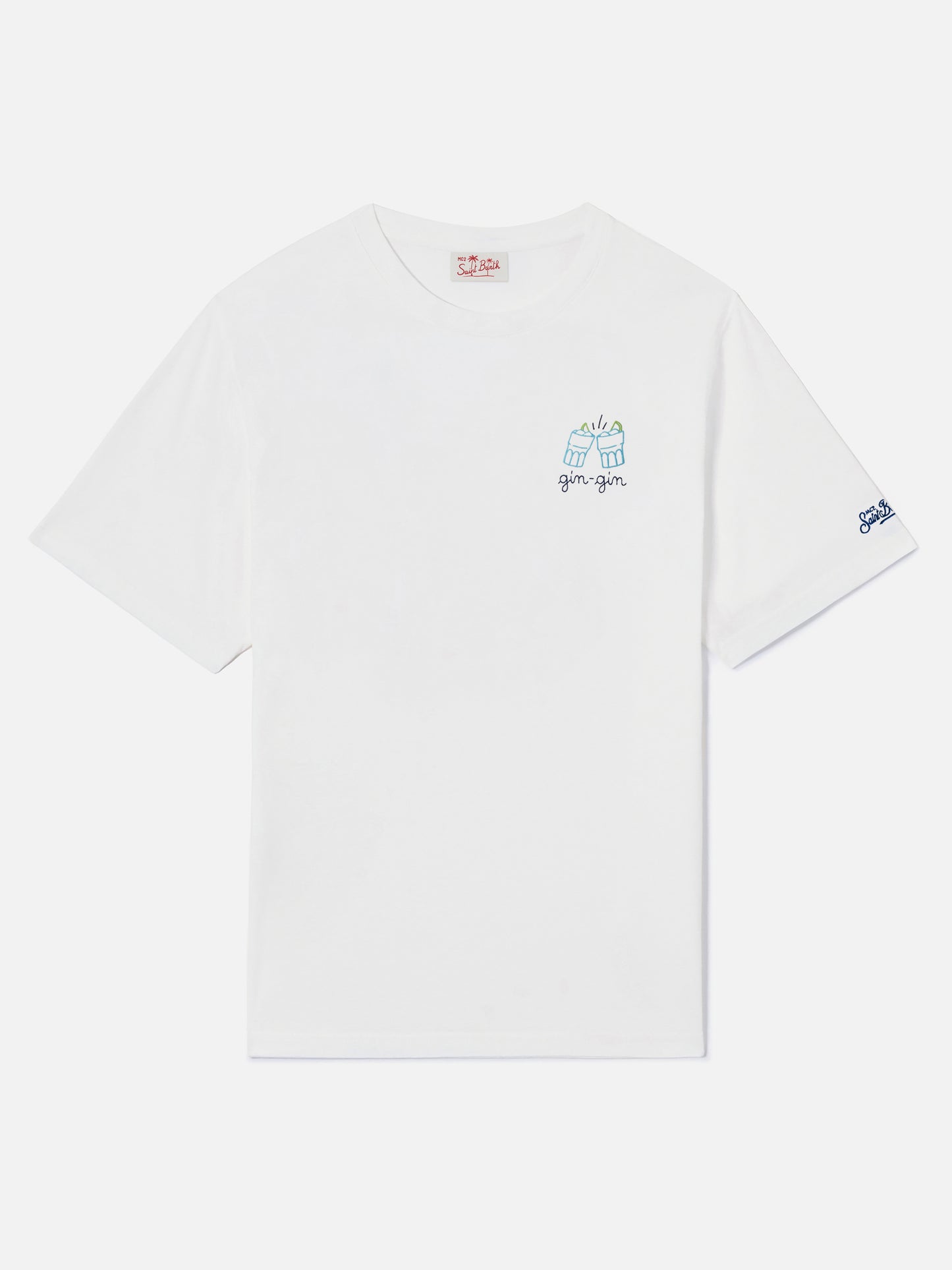 T-shirt en jersey de coton coupe classique Portofino avec broderie Gin Gin | INSULTI LUMINOSI SPECIAL EDITION 