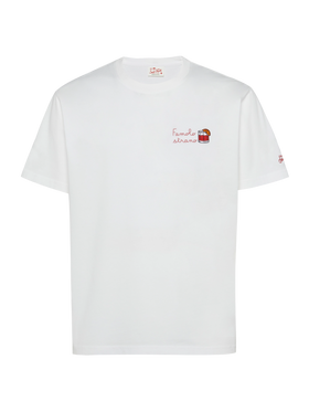 T-shirt Portofino in jersey di cotone classic fit con ricamo Famolo strano | INSULTI LUMINOSI SPECIAL EDITION