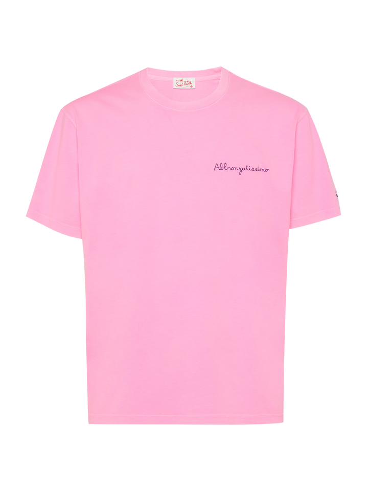 Klassisches T-Shirt Portofino aus Baumwolljersey mit Abbronzatissimo-Stickerei | SAPORE DI MARE SONDERAUSGABE