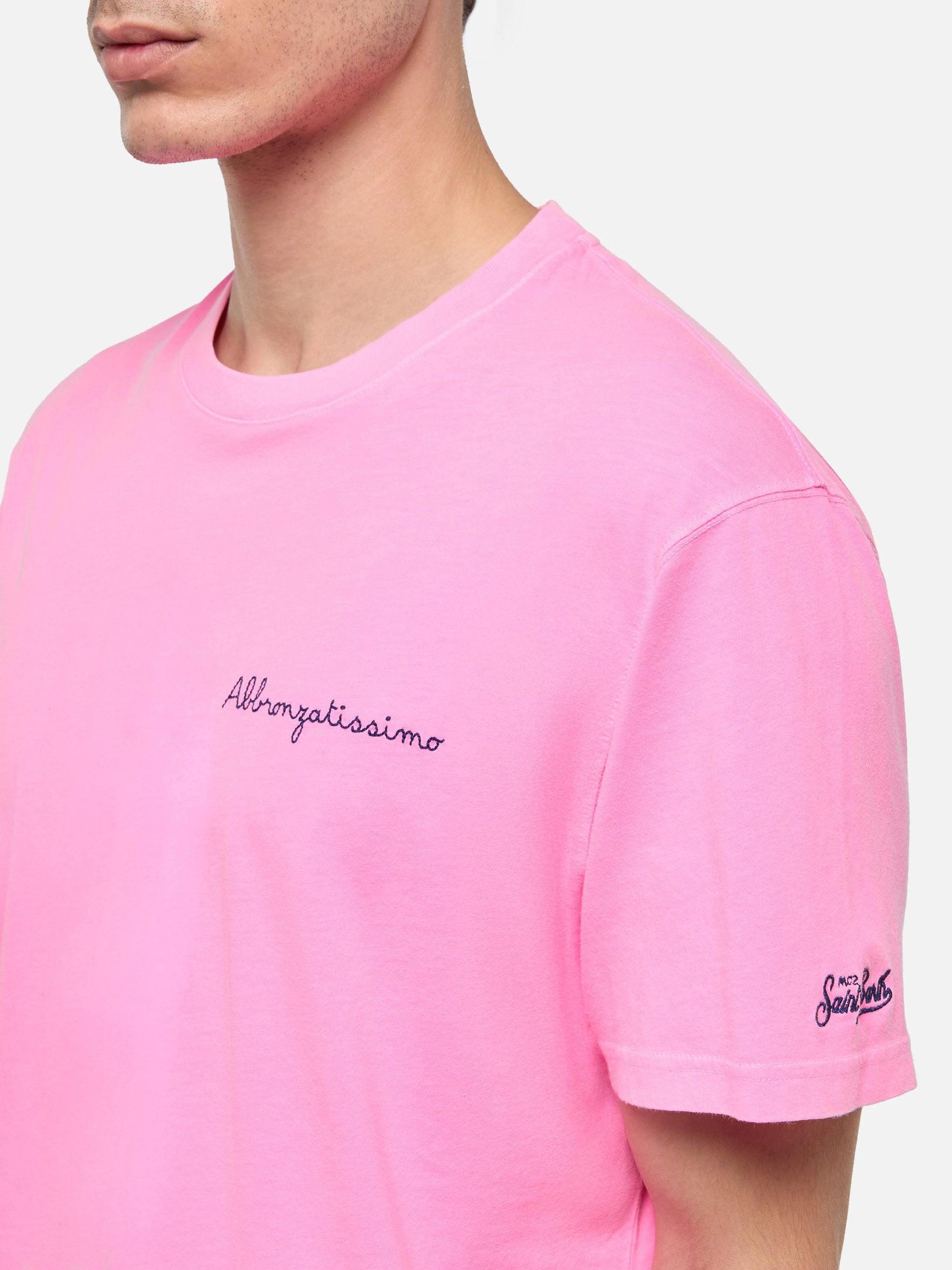 Classic fit cotton jersey t-shirt Portofino with Abbronzatissimo embroidery | SAPORE DI MARE SPECIAL EDITION - MC2 Saint Barth