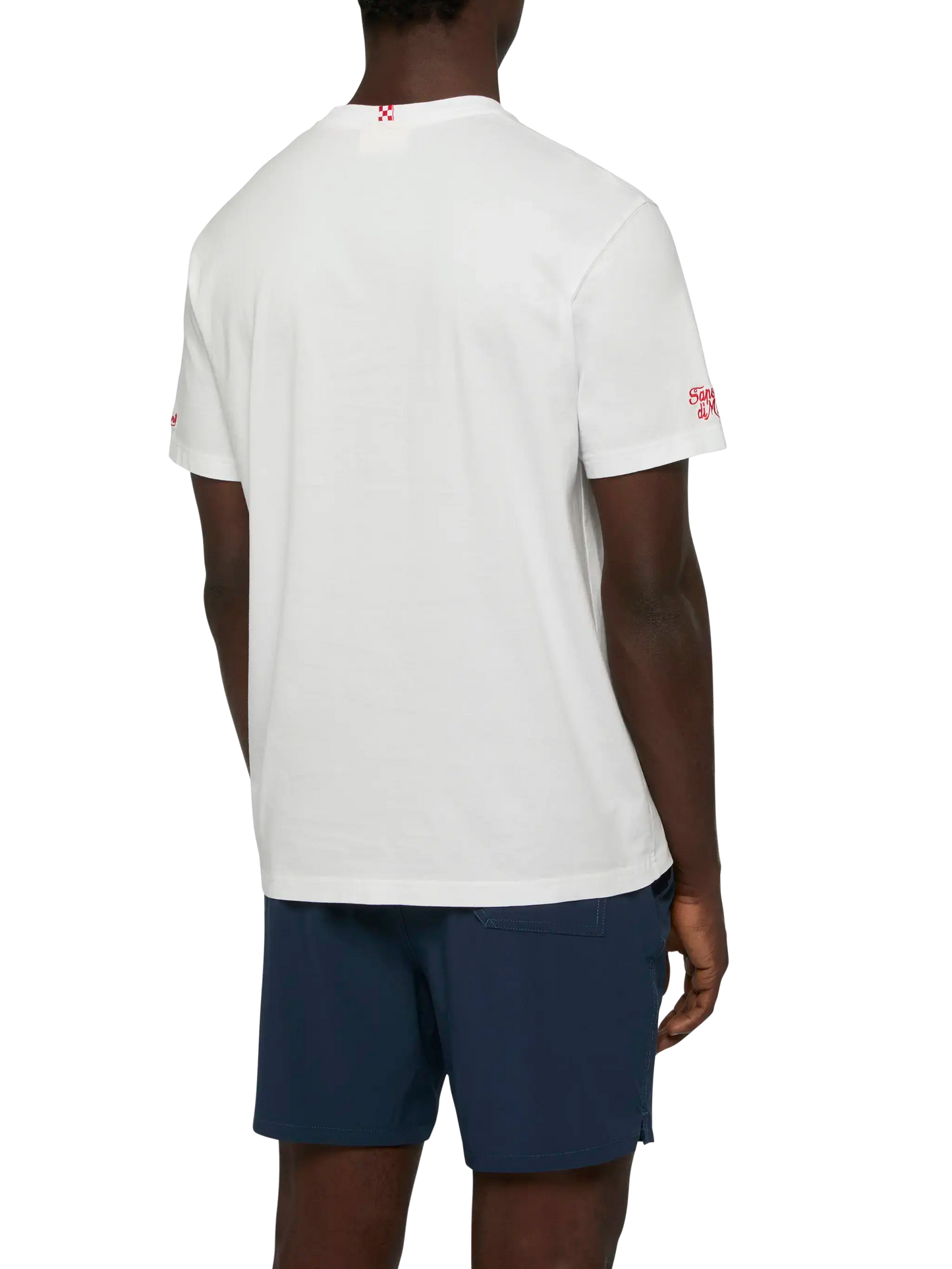 Classic fit cotton jersey t-shirt Portofino with Vengo al mare embroidery |SAPORE DI MARE SPECIAL EDITION
