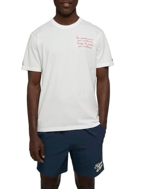 Classic fit cotton jersey t-shirt Portofino with Vengo al mare embroidery |SAPORE DI MARE SPECIAL EDITION