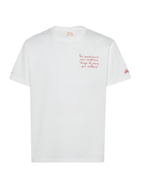 Classic fit cotton jersey t-shirt Portofino with Vengo al mare embroidery |SAPORE DI MARE SPECIAL EDITION