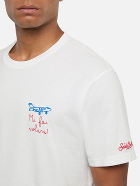 T-Shirt Portofino aus Baumwolljersey mit klassischer Passform und Volare-Stickerei