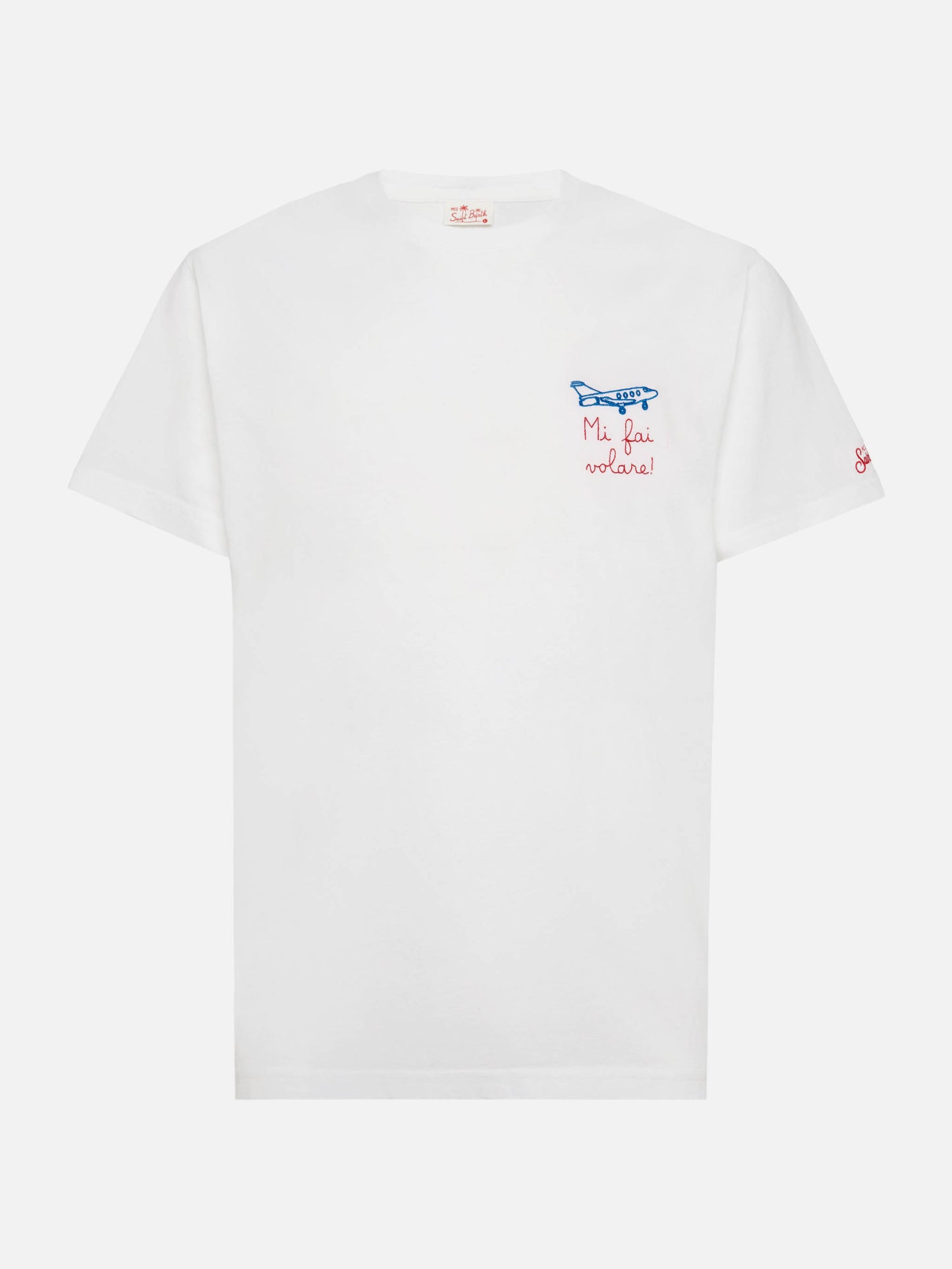 T-Shirt Portofino aus Baumwolljersey mit klassischer Passform und Volare-Stickerei