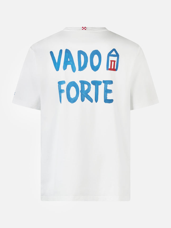 Man classic fit cotton jersey t-shirt Portofino with Vado a Forte print | ALLE BOE SPECIAL EDITION - MC2 Saint Barth