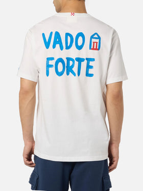 Man classic fit cotton jersey t-shirt Portofino with Vado a Forte print | ALLE BOE SPECIAL EDITION