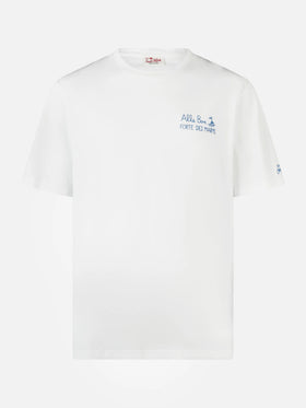 Man classic fit cotton jersey t-shirt Portofino with Vado a Forte print | ALLE BOE SPECIAL EDITION