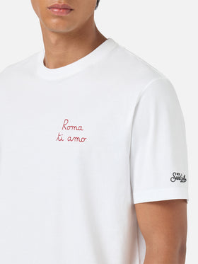 T-shirt Portofino bianca con ricamo Roma ti amo | AS ROMA SPECIAL EDITION