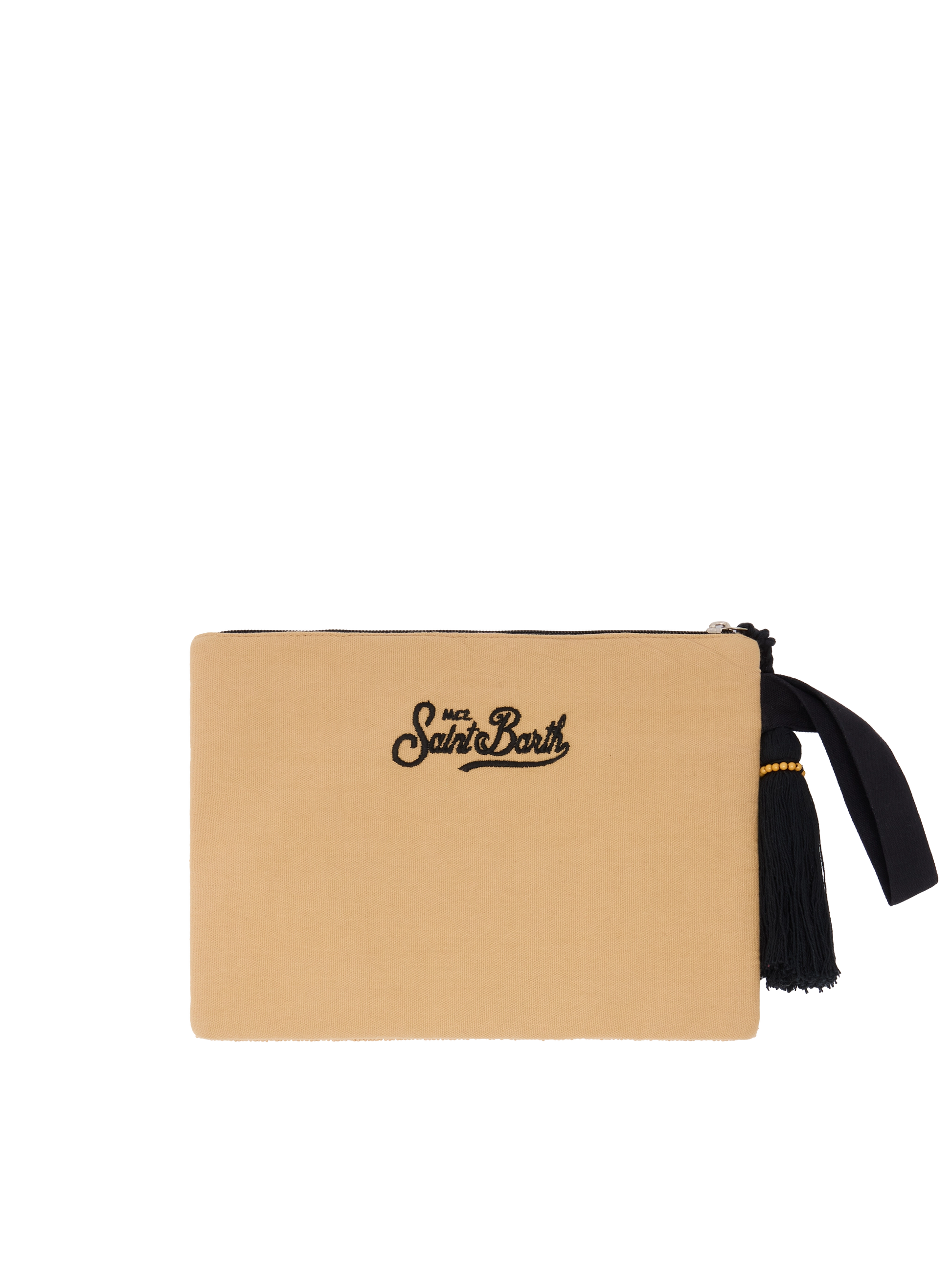 Pearl Pouch with animalier beaded pattern - MC2 Saint Barth