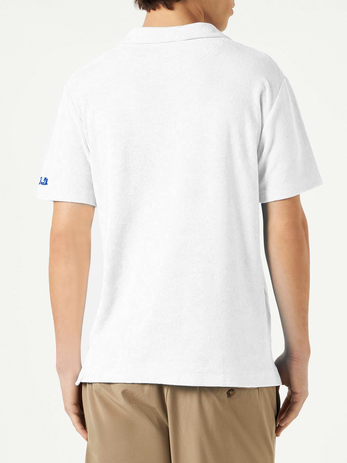 Frottee-Poloshirt für Herren in Weiß