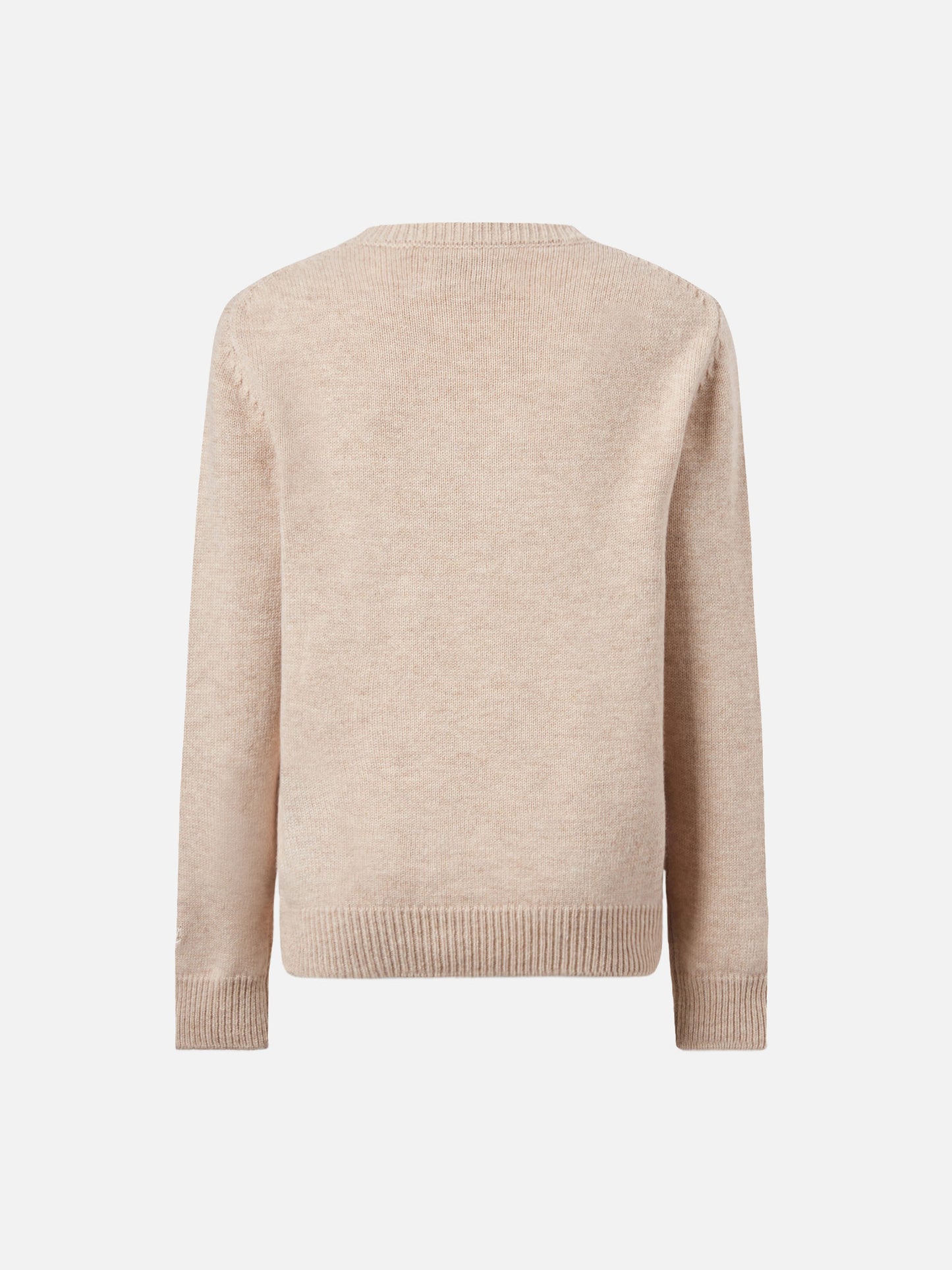 Princess cashmere-blend sweater with Non voglio crescere embroidery