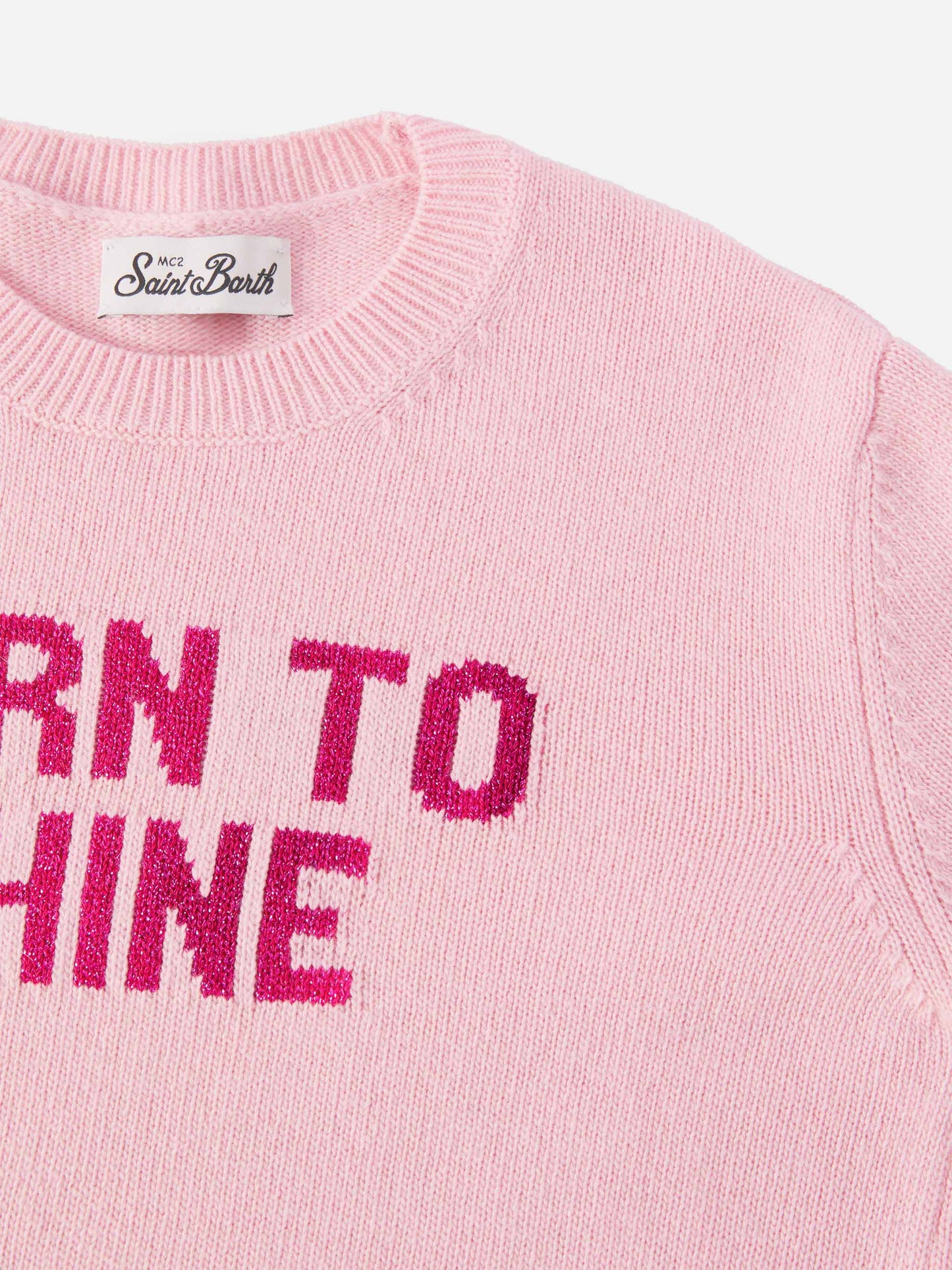 Maglione  Princess in misto cashmere e con jacquard lurex Born to Shine