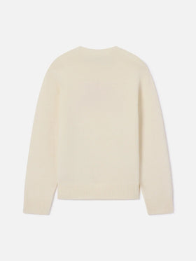 Jersey de cuello redondo Princess en mezcla de cashmere con aplicación de strass Viziata 